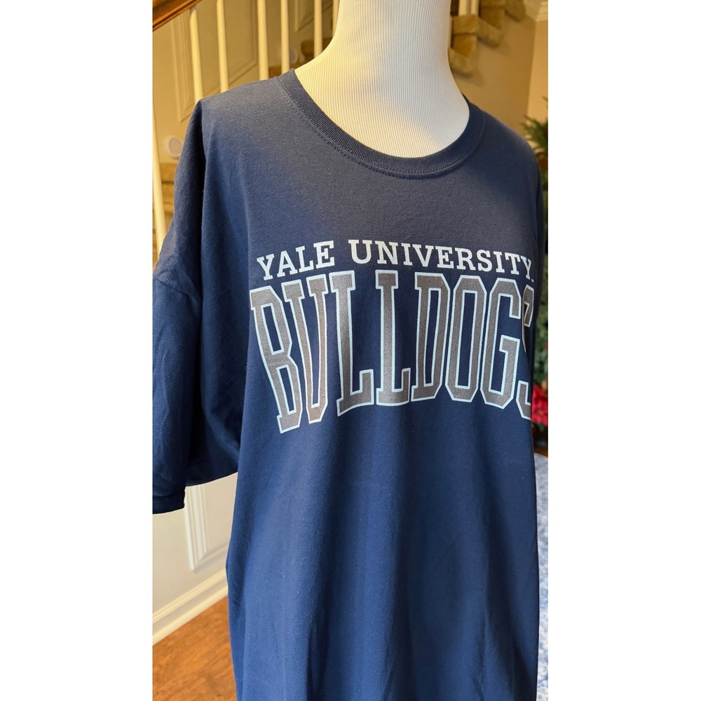 Yale University Bulldogs Navy Blue Graphic T Shirt Mens 2XL Cotton - Picture 5 of 5